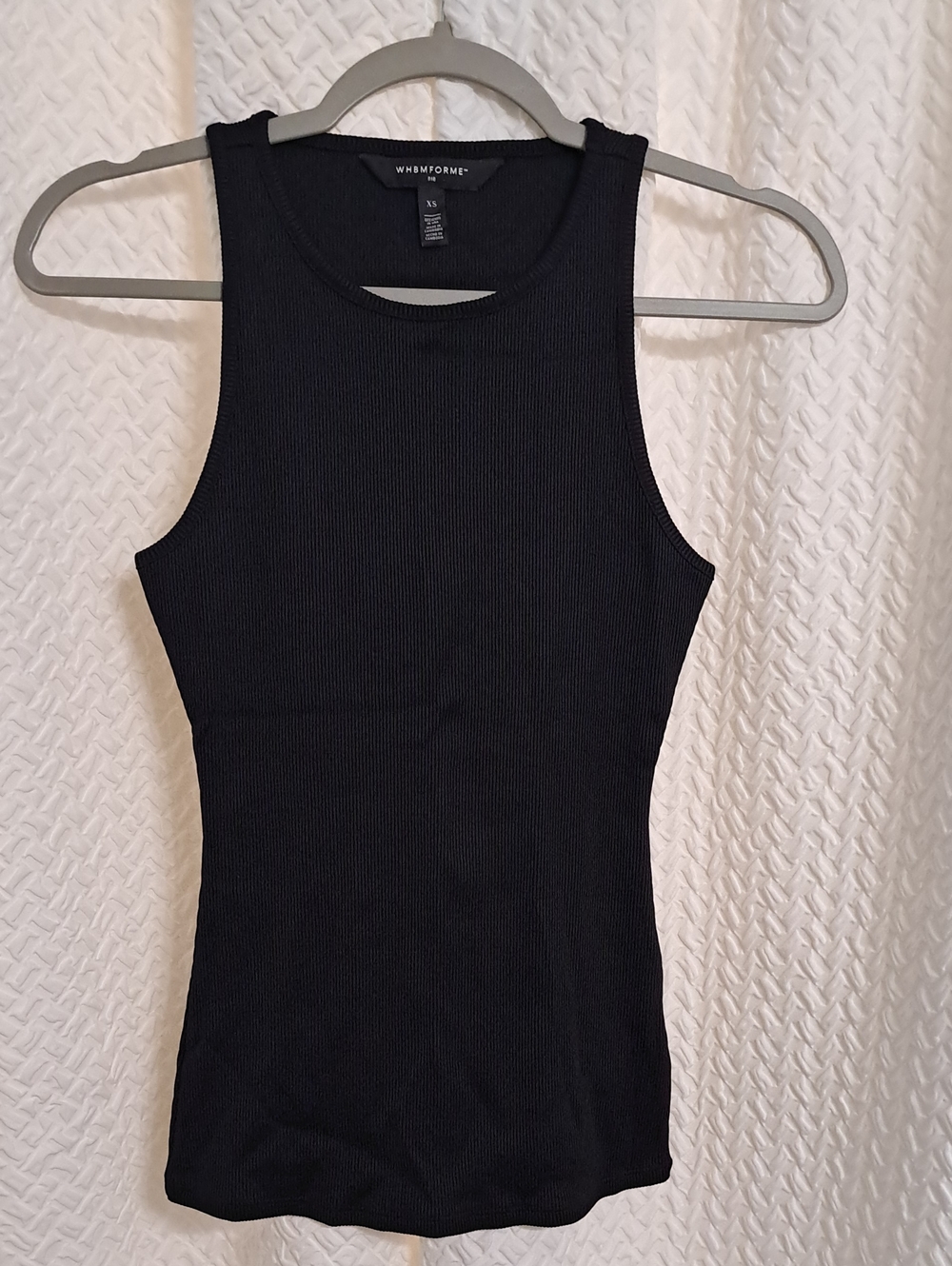 Black Ribbed Tank Top